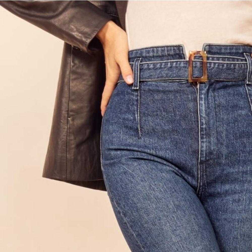 Reformation Kayo High Rise Skinny Jeans Newport Wash Organic Cotton 24
